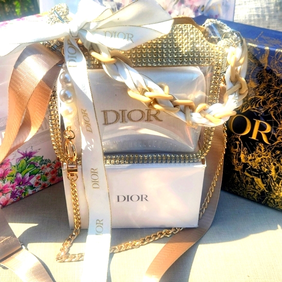 DIOR POUCH IN UNBRANDED CLEAR STADIUM BAG - Picture 1 of 7